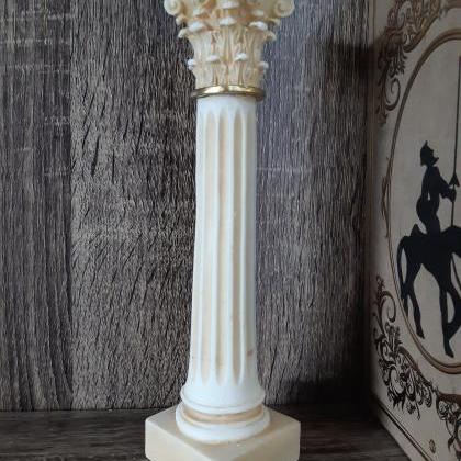 Ancient Greek Corinthian Column Sculpture Handmade..