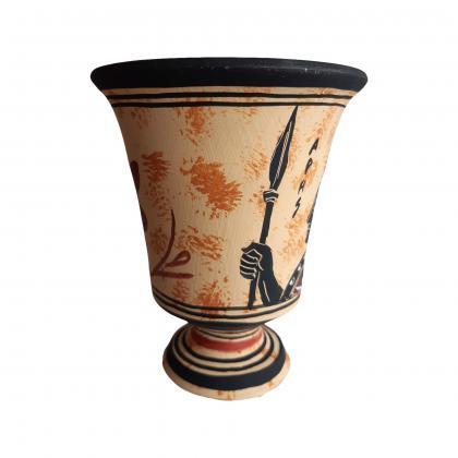 Pythagoras Cup Ceramic Terracotta - Athena Goddess