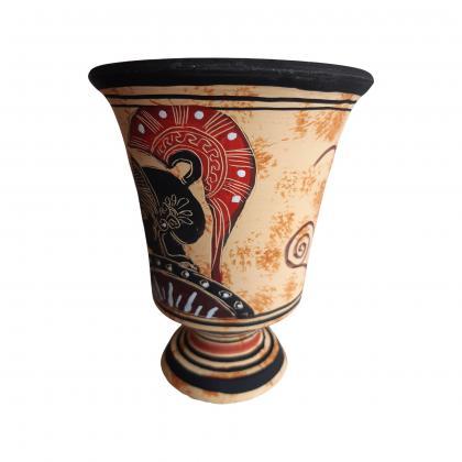 Pythagoras Cup Ceramic Terracotta - Athena Goddess