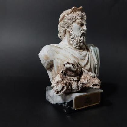 Hades With Cerberus Sculpture Greek Mythology God..