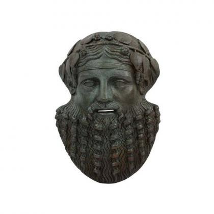 Dionysus God Mask Head Sculpture - Greek Roman..