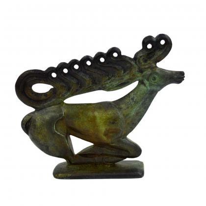Scythian Deer Sculpture Unique Bronze Greek..