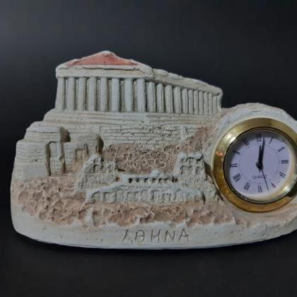 Table Clock Parthenon Of Acropolis Replica..