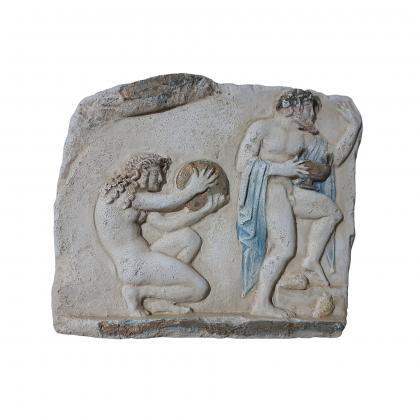 Satyr And Dionysus God Wall Sculpture Greek..