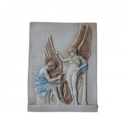 Dedalos And Icarus Sculpture Greek Handmade..