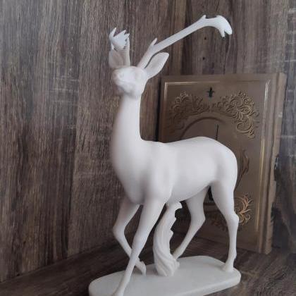 Deer Statue Made Of Alabaster