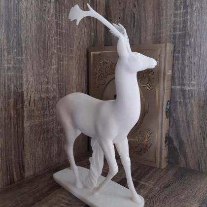 Deer Statue Made Of Alabaster