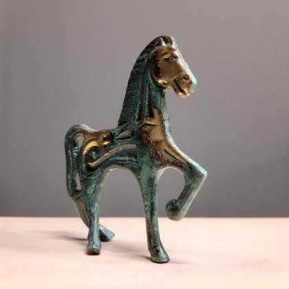 Ancient Greek Bronze Horse Sculpture Handmade..