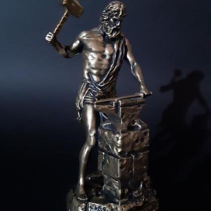 Hephaestus Statue Ancient Greek Roman Mythology..