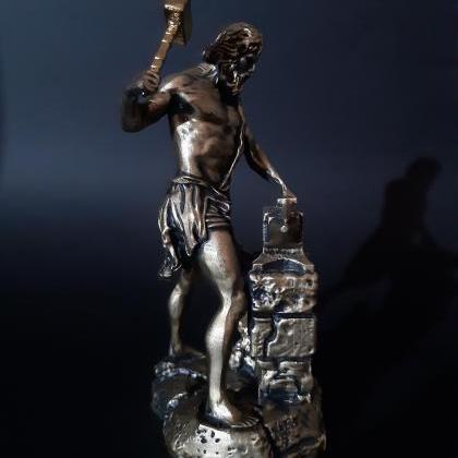 Hephaestus Statue Ancient Greek Roman Mythology..