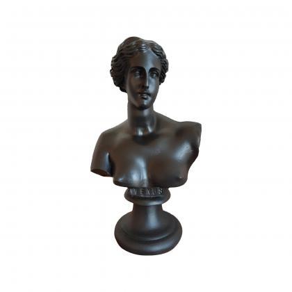 Aphrodite Venus Bust Sculpture - Black Color..