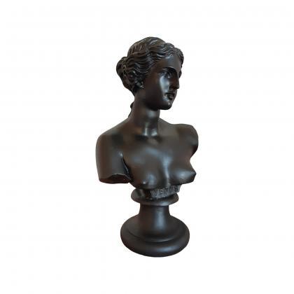 Aphrodite Venus Bust Sculpture - Black Color..
