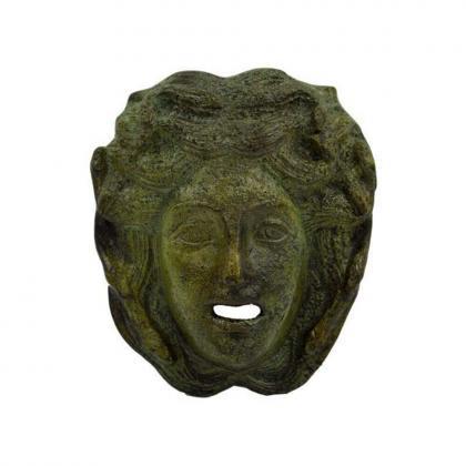 Erinyes Ancient Greek Female Furie Mask Sculpture..