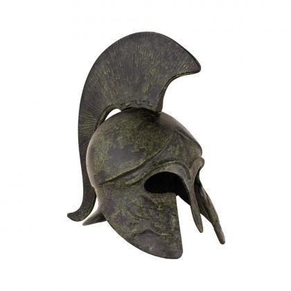 Ancient Greek Corinthian Helmet Bronze Sculpture..