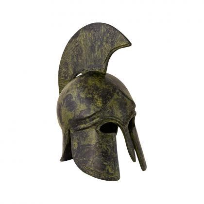 Ancient Greek Corinthian Helmet With Crest Bronze..