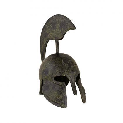 Ancient Greek Corinthian Helmet Bronze Sculpture..