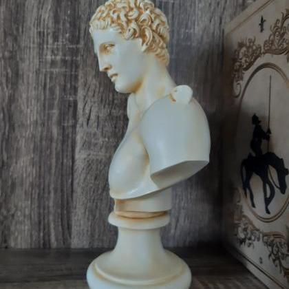 Hermes Bust Statue Greek Handmade Alabaster Head..