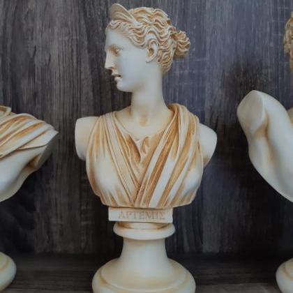 Set Busts Of Hermes, Apollo God And Aphrodite,..