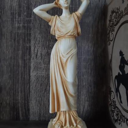 Ancient Greek Tanagra Myrto Figurine Statue Made..