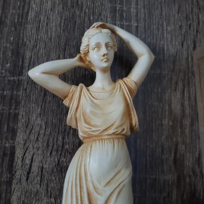 Ancient Greek Tanagra Myrto Figurine Statue Made..