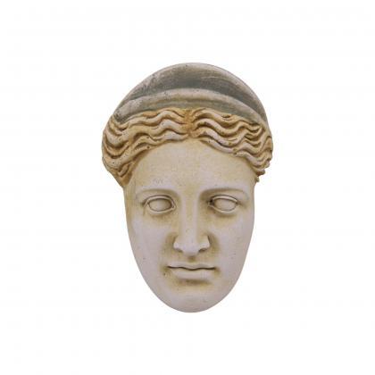 Artemis Diana Goddess Bas Relief Wall Mask Plaster..