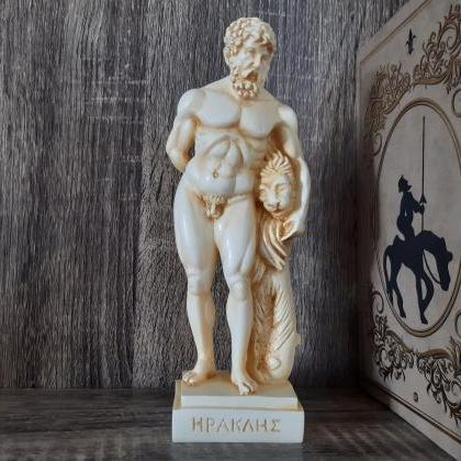 Farnese Hercules Sculpture Replica Statue Brown..