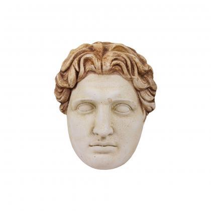 Alexander The Great Bas Relief Wall Mask Plaster..