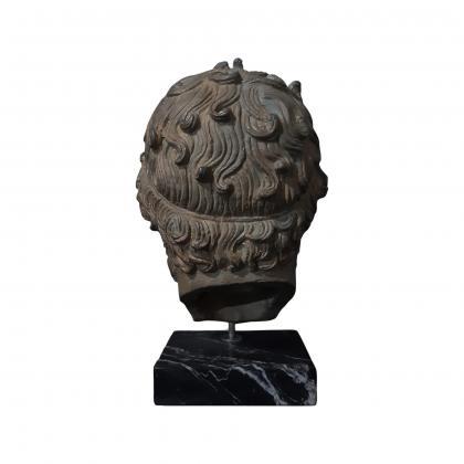 Ancient Greek Boxer Bust Head Statue Museum..