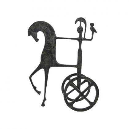  Ancient Bronze Greek Chariot Sculp..