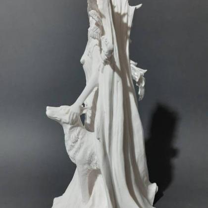 Hecate Goddess Of Magic Statue Handmade Sculpture..