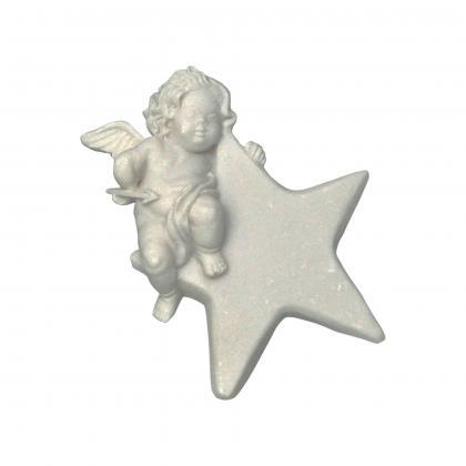 Baby Angel Sculpture Sleeping On A Star - Greek..