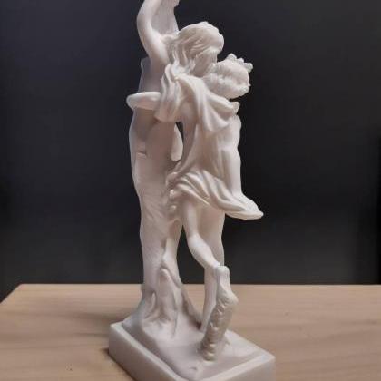 Greek God Apollo And Daphne Alabaster Sculpture..