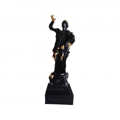 Dionysus God Statue Alabaster Black
