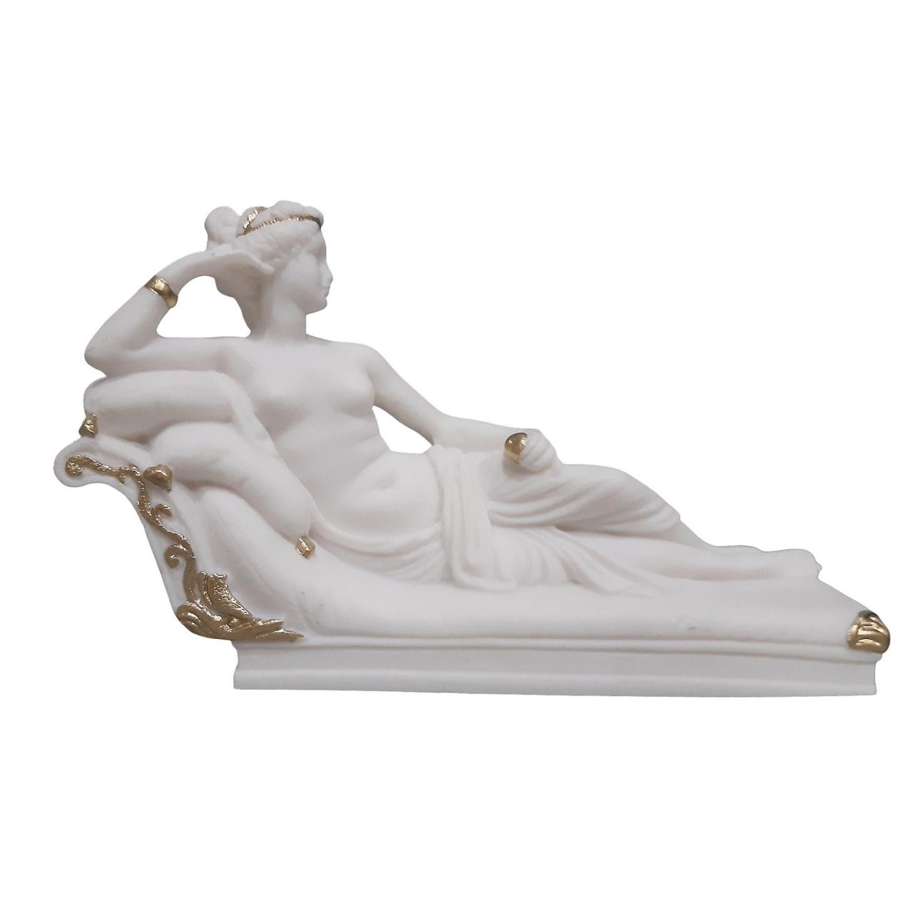 Venus Victrix Sculpture (paulina Borgese) Replica Antonio Canova Marble Handmade Statue 20cm