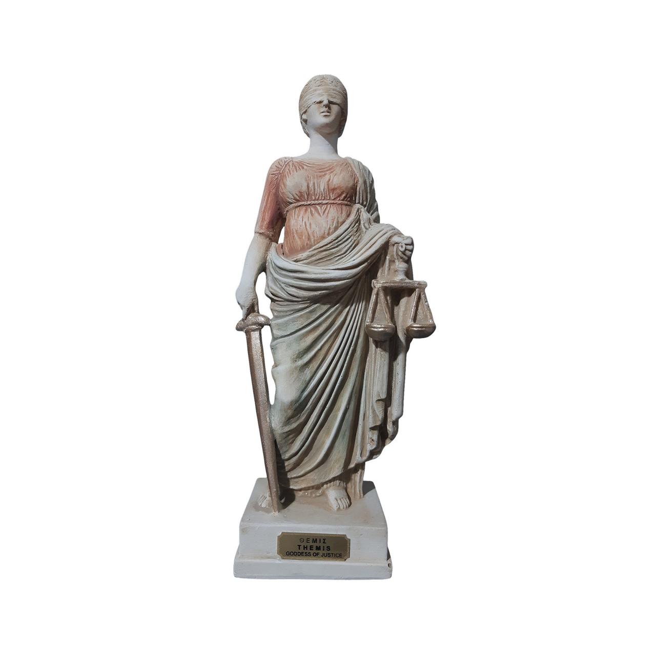 Themis Statue Greek Roman Goddess Of Justice Handmade Sculpture 29cm