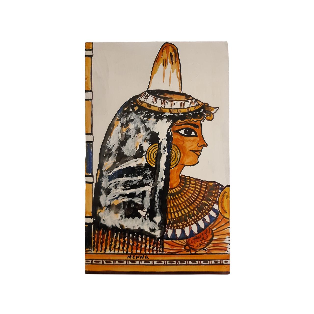 Tomb Of Menna Wall Painting On Wood Ancient Egypt Wall Sculpture 25cm