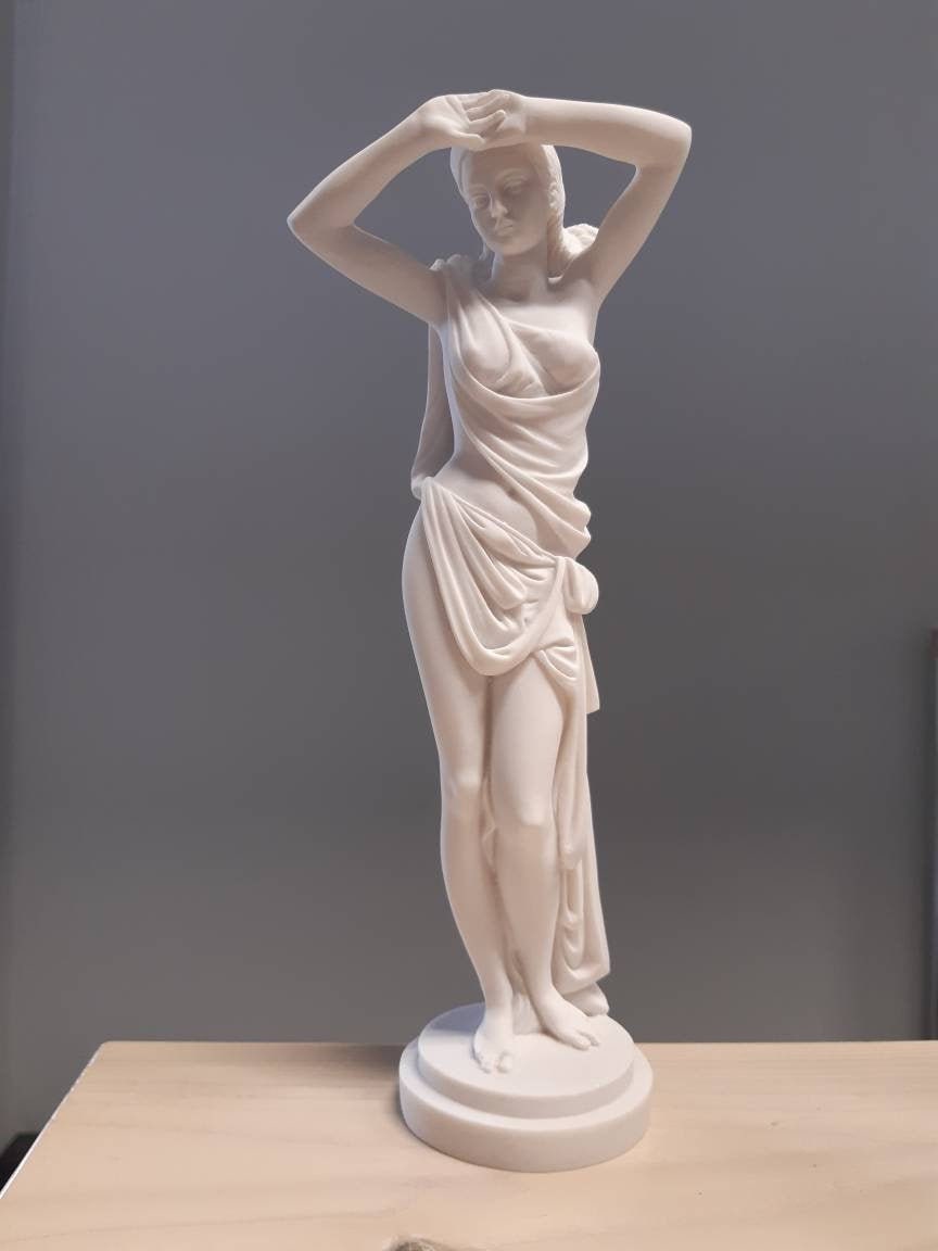 Nude Woman Sculpture Ancient Greek Alabaster Female Body Statue 30cm