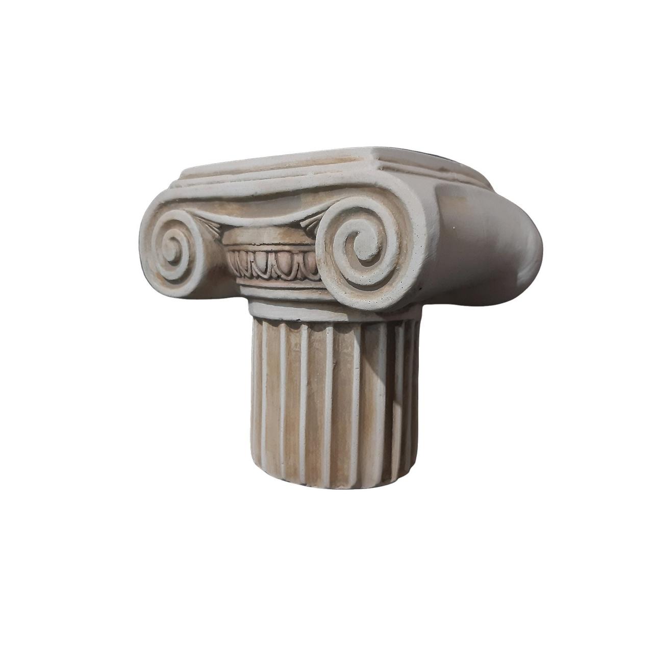 Ionic Order Column Pillar Ancient Greek Roman Statue Architecture Sculpture Made Of Plaster