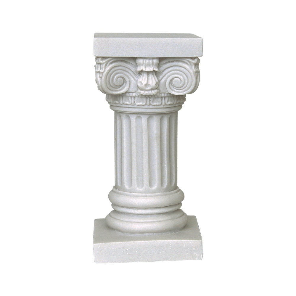 Ancient Greek Ionic Order Column Sculpture Handmade Alabaster Replica Statue 21cm