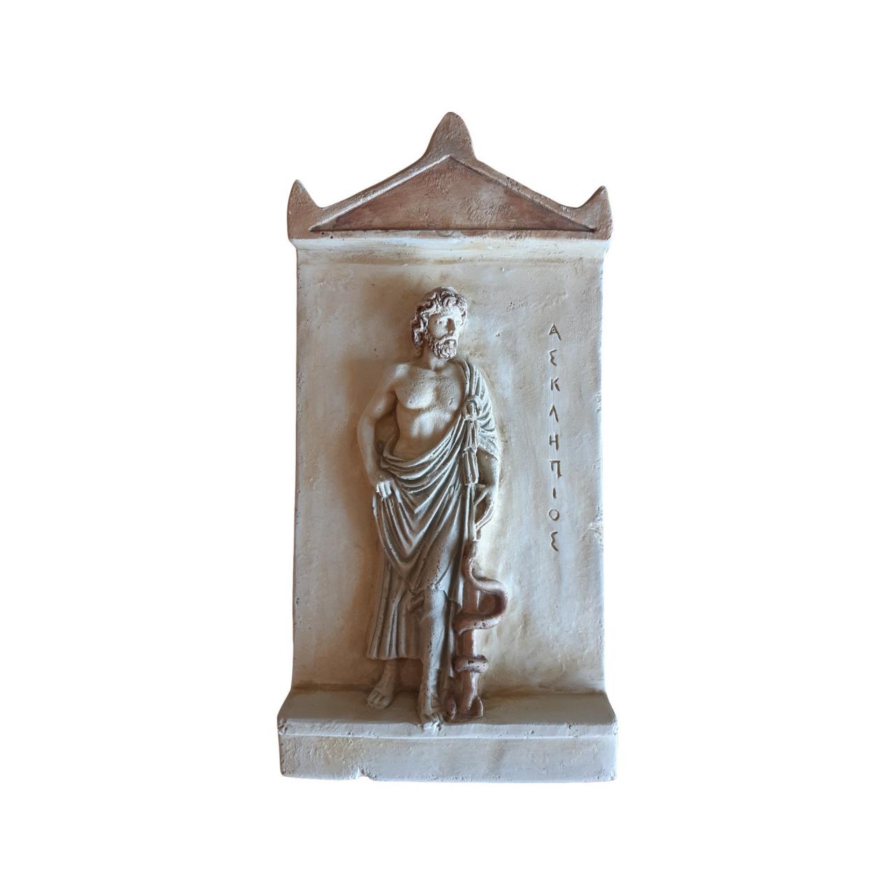Asclepius God Statue Relief Greek Wall Statue