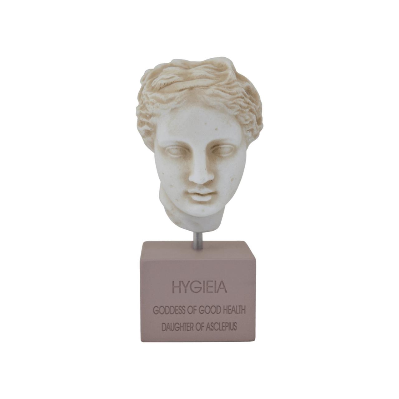 Hygieia Bust Sculpture - Goddess Of Health - Greek Handmade Alabaster Head Statue 16-25cm