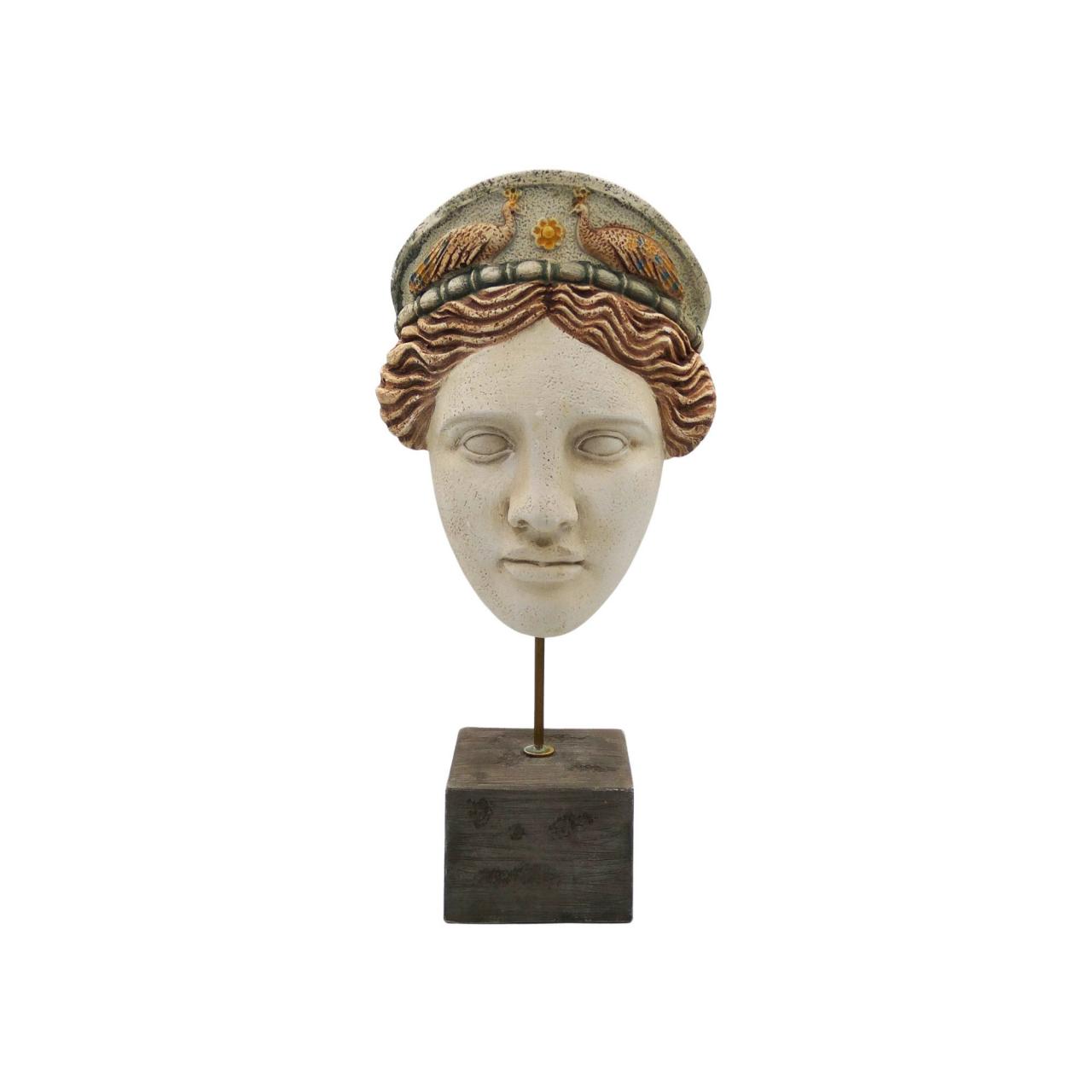 Hera Goddess Mask Bust Statue Greek Mythology Handmade Sculture