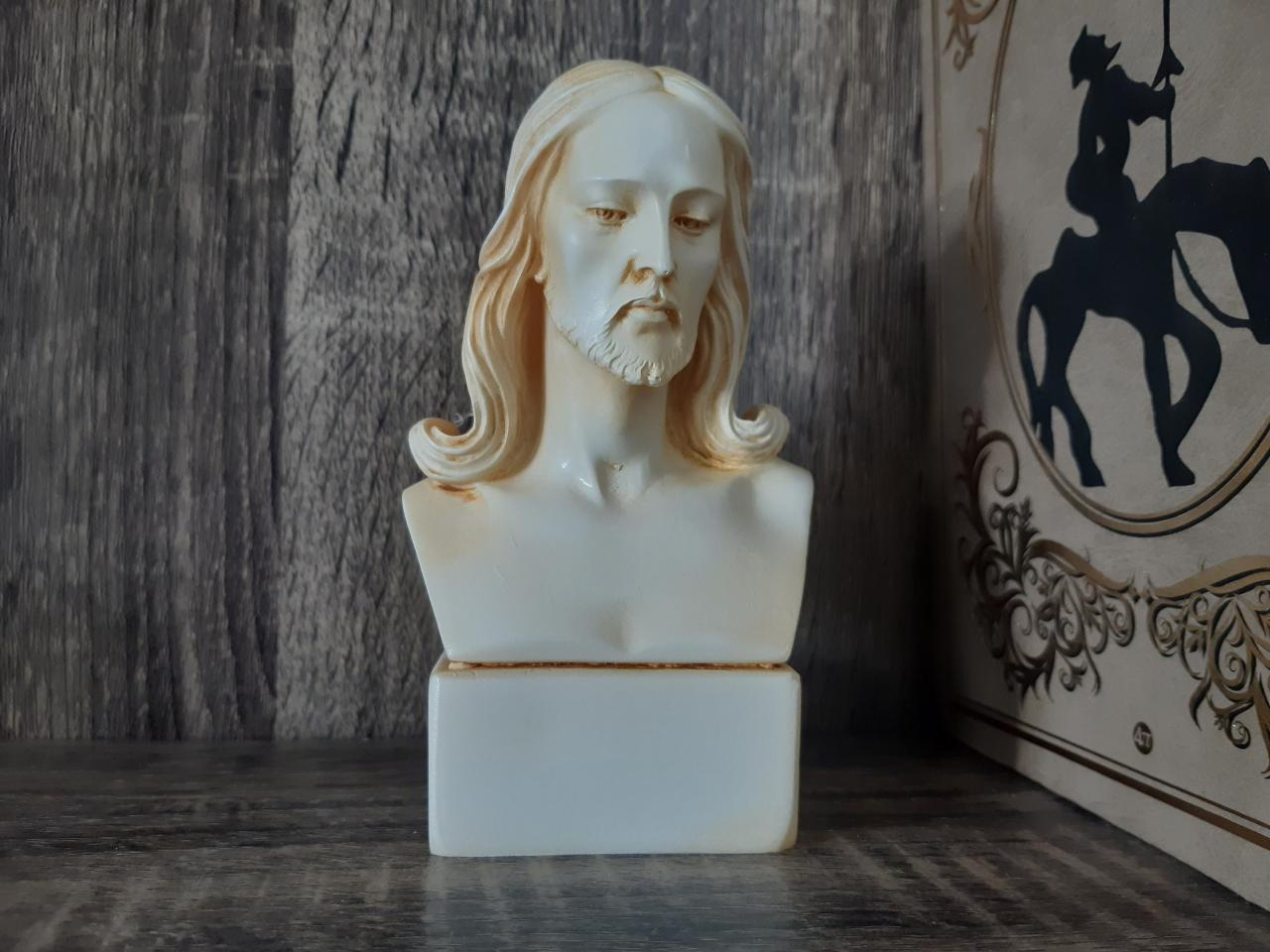 Jesus Christ Bust Statue Made Of Alabaster
