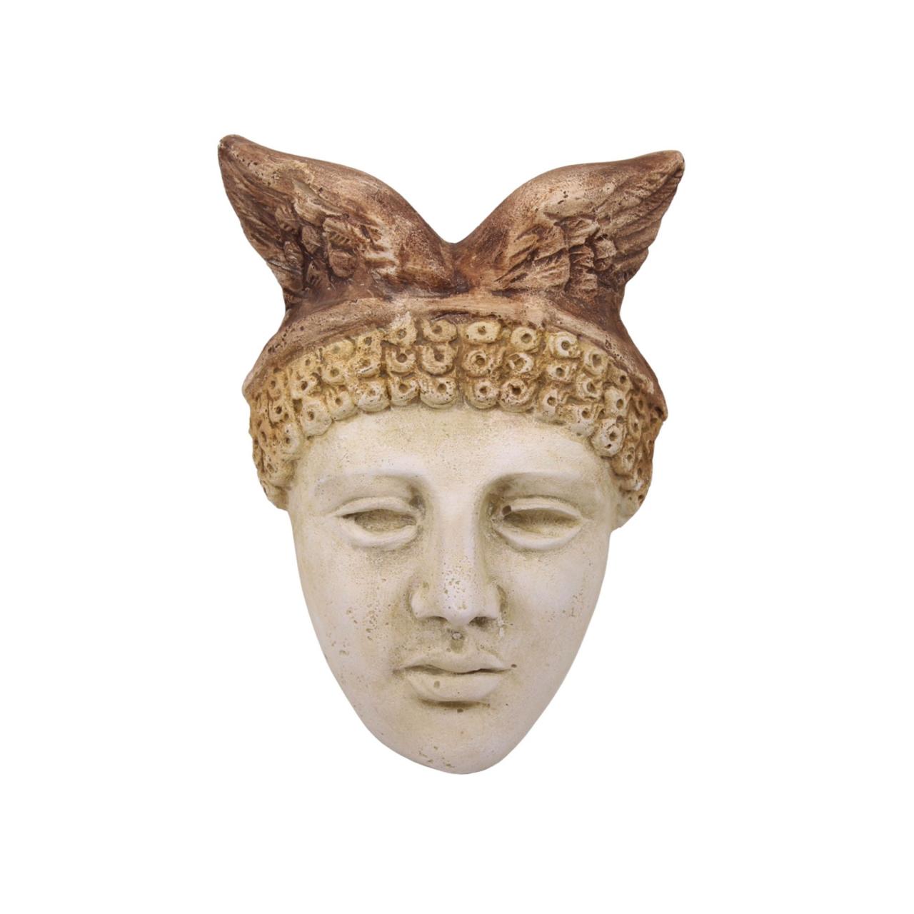 Hermes God Bas Relief Wall Mask Plaster Sculpture