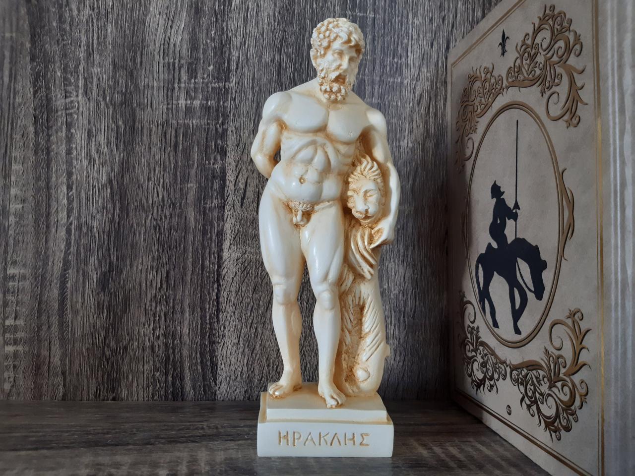 Farnese Hercules Sculpture Replica Statue Brown Patina