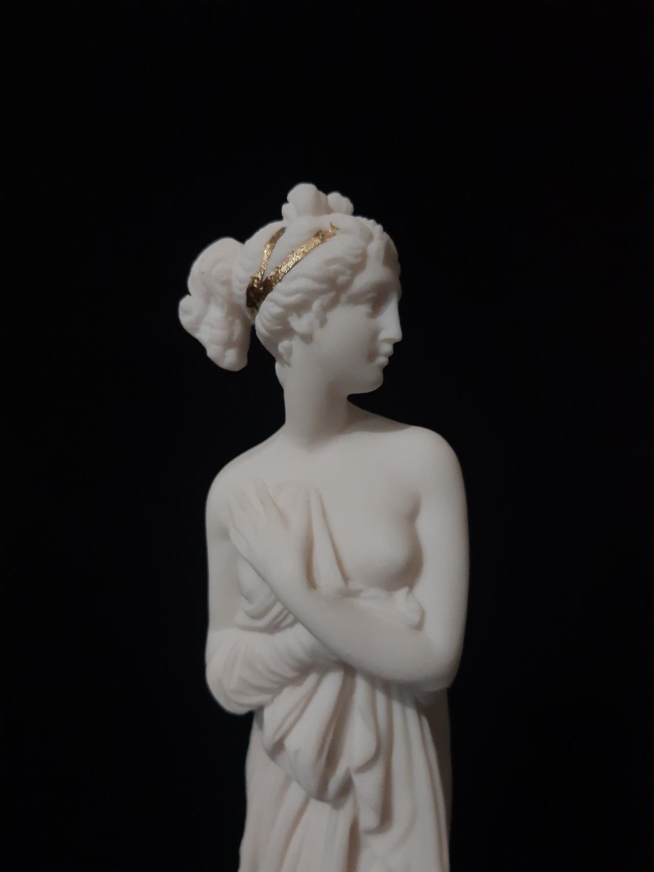 Persephone Greek Goddess Sculpture Handmade Alabaster Statue 23cm