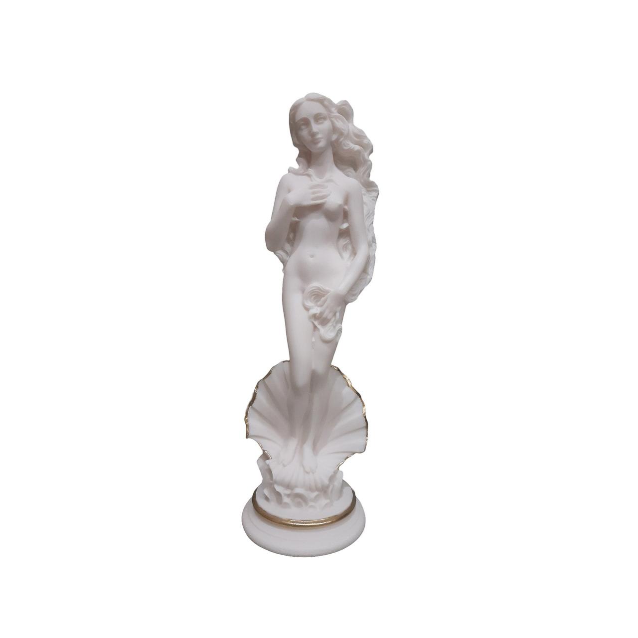 Birth Of Aphrodite Venus Greek Roman Goddess Alabaster Handmade Replica Nude Erotic Statue 25cm