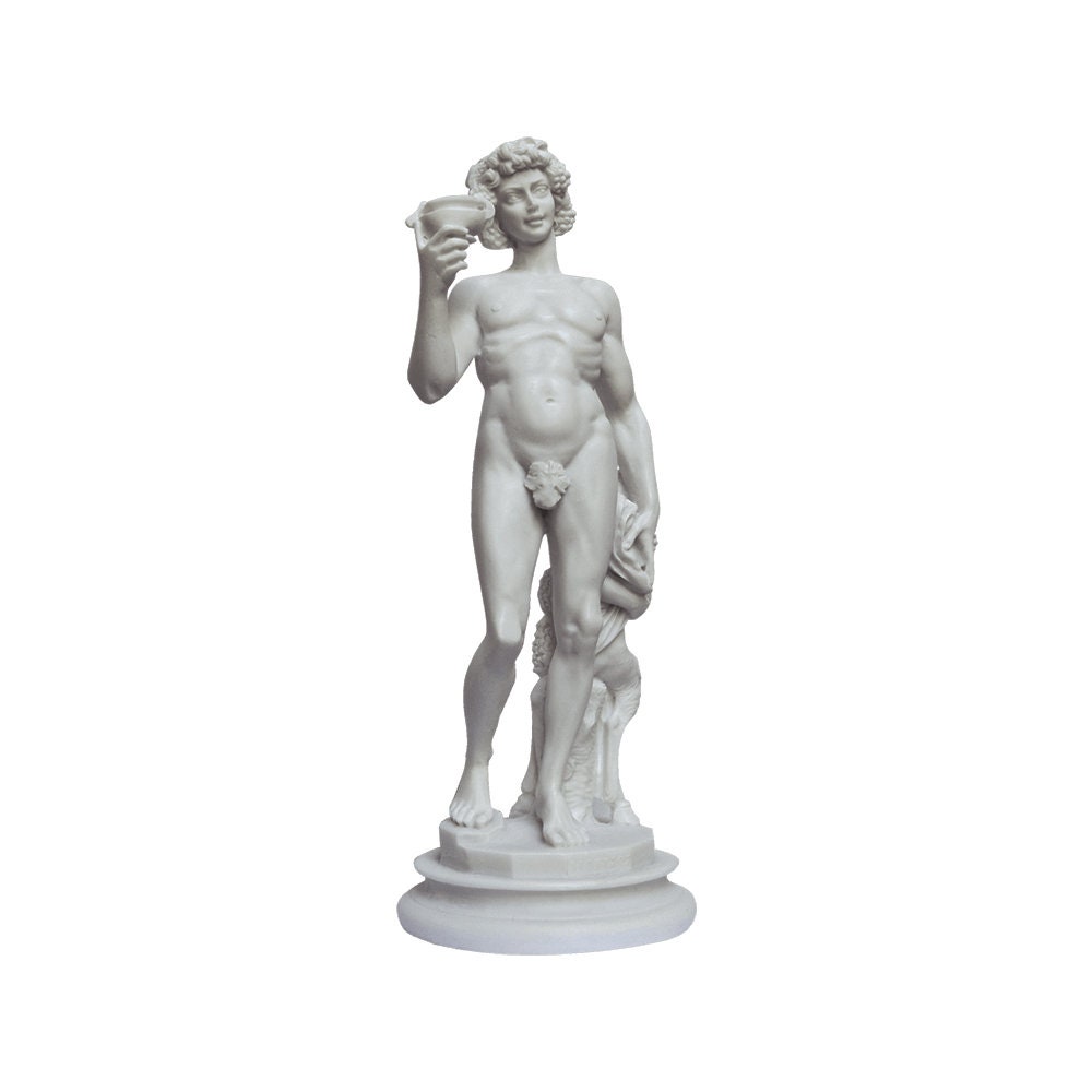 Dionysus Sculpture Greek Roman Mythology God Handmade Alabaster Replica Statue By Michelangelo 34cm