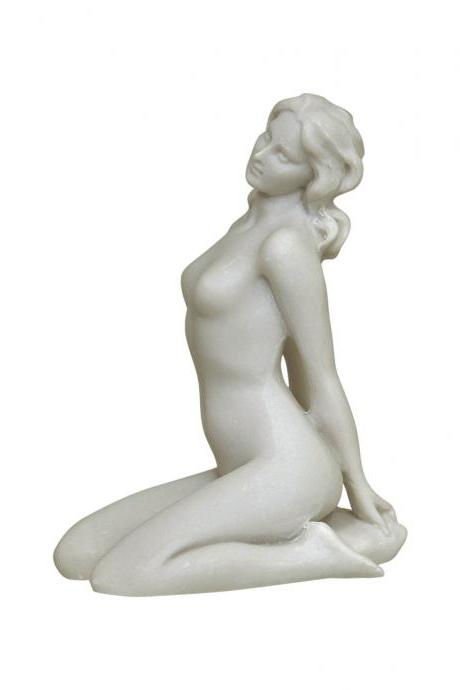 Nude Female Aphrodite Goddess Sculpture Alabaster Handmade Statue 20cm
