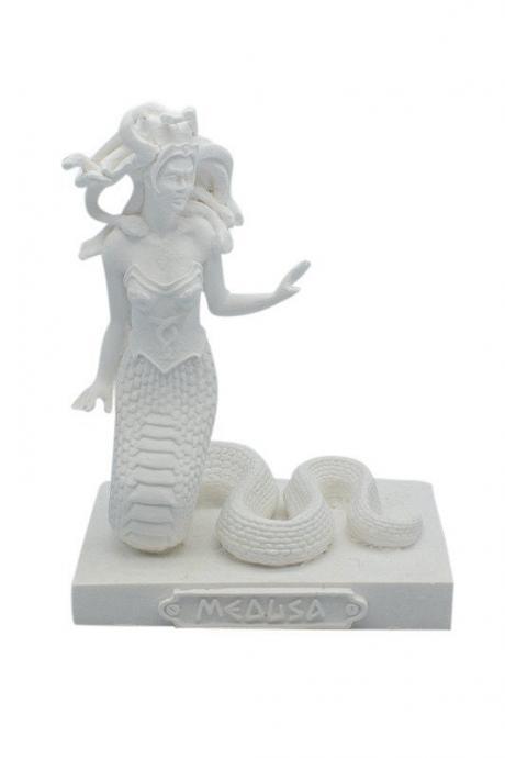 Medusa Greek Mythology Sculpture Marble Handmade Statue 12cm